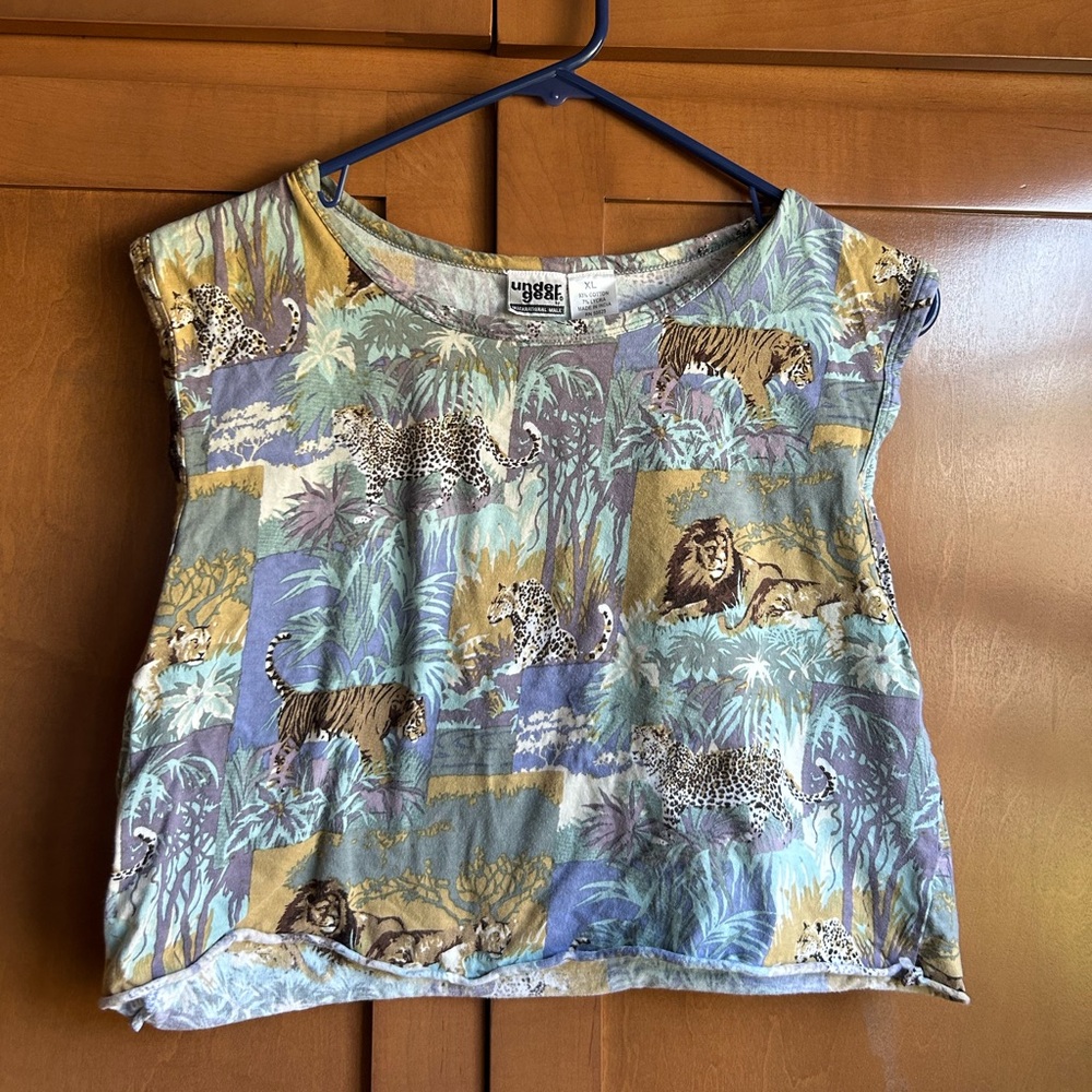 Vintage Lion animal print top